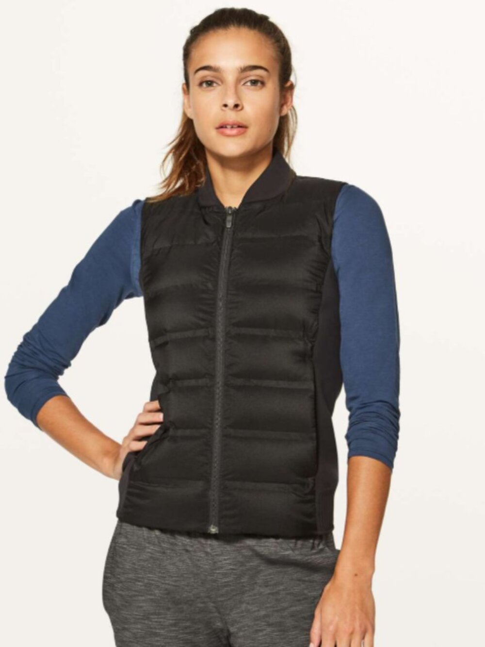 Lululemon | Down & Around Black Vest -Size 8 - Picture 7 of 8